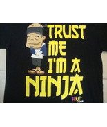 Fruit Ninja Game Trust me i&#39;m a Ninja Funny Video Game Black T Shirt L - £8.11 GBP