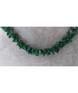 Handmade Designer Malachite Necklace and Earrings kumihimo set - $646.96 MXN