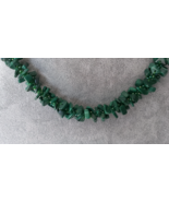 Handmade Designer Malachite Necklace and Earrings kumihimo set - £26.84 GBP