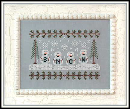 Snowmen christmas winter holiday cross stitch chart Country Cottage Needleworks - $7.20