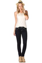 NWT MISS ME Womens Simple Five Pockets Dark Wash Midrise Skinny Jeans SZ 25 - £55.05 GBP