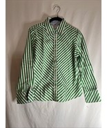 Tommy Hilfiger Petite Longsleeve green with white strips size Large - $432.95 MXN