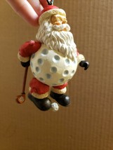 Christmas Ornament Whimsical Santa Claus Golf Ball Body Dangling Limbs - £4.78 GBP