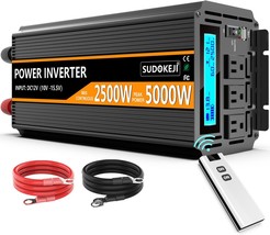 Sudokeji 2500W Power Inverter 12V Dc To Ac 110V/120V (Peak) 5000W Converter 3 - £174.57 GBP
