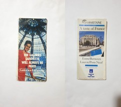 VNTG &#39;80s 2 PARIS Tourist Illustrated Maps from G. Lafayette, and  Samaritaine - $28.35