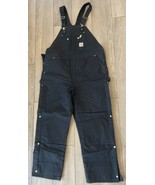 Carhartt Bibs RN# 14806 R41 Black 46 X 33 Overalls Quilted - $62.99