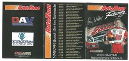 2006 NASCAR Busch Series Auto Zone Pocket Schedule Kenny Wallace DAV - £0.97 GBP