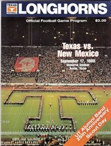 September 17, 1988 TEXAS LONGHORNS vs. NEW MEXICO Football Game Program - $17.99
