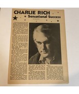 Charlie Rich Magazine article Vintage Double Sided Clipping - £6.22 GBP