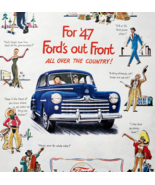 1947 Ford Super Deluxe Advertisement Automobilia All Over The Country DW... - $913.72 MXN
