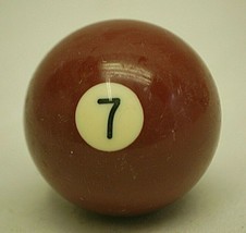 Pool Table Billiard Ball #7 Solid Maroon Vintage Replacement Piece - $12.99