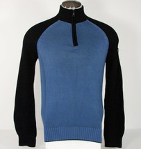 Nautica Blue 1/4 Zip Mock Neck Cotton Knit Sweater Mens NWT - £43.25 GBP