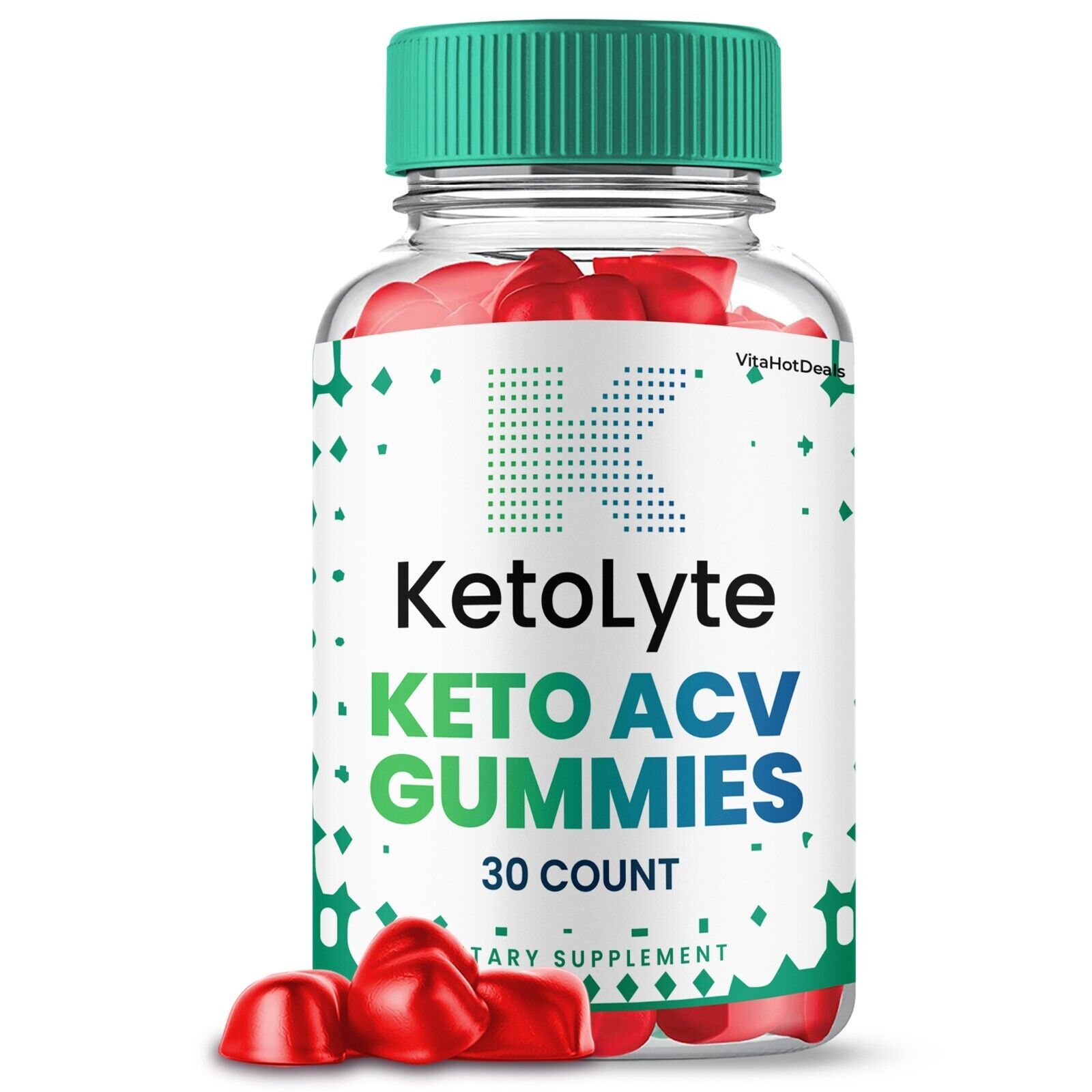 1 Pack KetoLyte ACV Gummies Apple Cider Vinegar Max Strength Formula