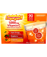 Emergen-C Vitamin C 1000mg Powder with Antioxidants Fizzy Drink 90 Ct EX... - $48.26 CAD