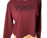 Nwt Victoria Geheimnis PINK Alltag Langärmelig Grafik Gekürzt T-Shirt Größe - $21.64