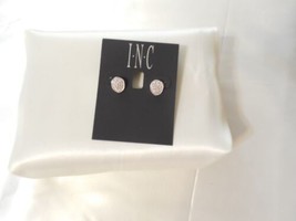 INC International Concepts 1/2&quot; Silver Tone Crystal Paved Stud Earrings Y574 - $10.55