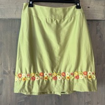 Vintage Renfrew Skirt Rayon MCM Green Orange Yellow Embroidered Circles ... - $337.63 MXN