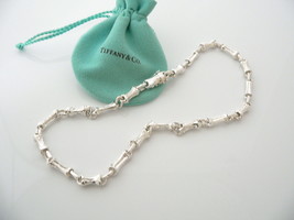 Tiffany &amp; Co Bamboo Necklace Link Pendant Silver Nature Chain Gift Pouch Love - £957.62 GBP