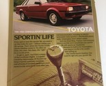 1982 Toyota Corolla Sports Hardtop Vintage Print Ad Advertisement pa10 - £6.31 GBP