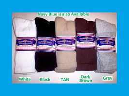 3/6/12 Pairs Diabetic Socks Black Size 9-11 10-13 13-15 NON- Binding Top U.S.A - £11.95 GBP+