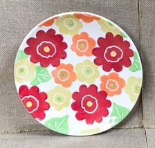 Rare Crate And Barrel Groovy Flower Power Luncheon Plate 8 1/4 In Funky Florals - £15.79 GBP