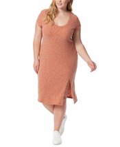 MSRP $70 Jessica Simpson Trendy Plus Size Jax Front-Slit Dress Orange Si... - £18.59 GBP