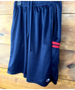 Champion Shorts Mens Medium Blue Stripe Athletic Sports Mini Logo - $213.98 MXN