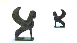 Greek verdigris bronze sphinx , Bronze sculpture , Gift for him her - £47.01 GBP