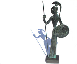 Goddess Athena , Minerva Greek Bronze Statue in Greek Mythology - £101.51 GBP