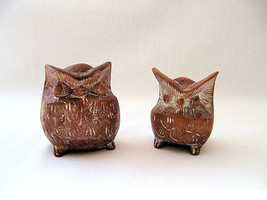 Set of Two Decorative Greek Owls, terracotta - $40.00