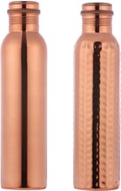Set of 2 Pure Copper Water Bottles Ayurvedic Health Benefits 1000 ML - £25.04 GBP