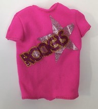 Vintage Barbie 1980’s BARBIE &amp; THE ROCKERS Clothing Pink Concert T-Shirt  Mattel - £8.70 GBP