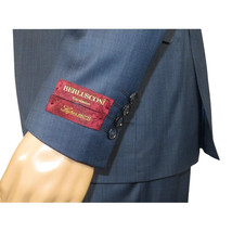 Men Suit BERLUSCONI Turkey 100% Italian Wool Super 180's 3pc Vested #Ber5 Navy image 5