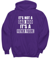 Dad Hoodie It&#39;s Not a Dad Bod It&#39;s a Father Figure Purple-H  - £24.49 GBP