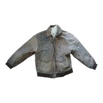 Pelle Giubbino Bomber Giacca Marrone Uomo - $139.44