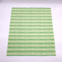 Green Yellow Stripe Fat Quarter Fabric Square 100% Cotton 18&quot; x 21&quot; Minimum Cut - £7.53 GBP