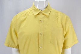 Patagonia Organic Cotton Striped Short Sleeve Button Up Shirt  SZ XL Yellow - £23.08 GBP