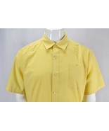 Patagonia Organic Cotton Striped Short Sleeve Button Up Shirt  SZ XL Yellow - £23.43 GBP