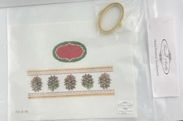 Funda Scully Needlepoint Oval Hinged Box FS-019 Pinecones Hand Painted C... - £98.48 GBP