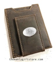 ZEP-PRO Baylor Collegiate Crazy Horse Leather Front Pocket Wallet - £28.71 GBP