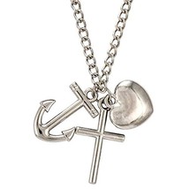 Faith Hope Love Silver Necklace [Jewelry] - $7.87