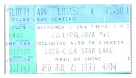 Lollapalooza Alice En Chaînes Rage Ticket Stub Juillet 21 1993 Pittsburgh Pa - £48.05 GBP