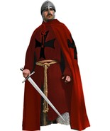 Medieval Reenactment Tunic Surcoat &amp; Cloak Hospitaller Costume Templar n... - £259.30 GBP