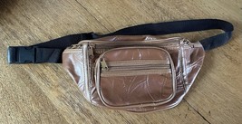 Unisex 80s 90s Haband Fanny Pack Waist Vintage Strap Brown Leather Zip B... - $266.89 MXN