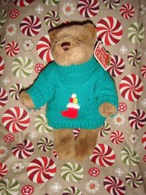 Gund Plush Bear Wearing Green Holiday Sweater - £9.42 GBP