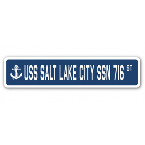 SignMission 4 x 18 in. A-16 Street Sign - USS Salt SSN - $24.48