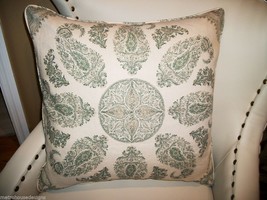 High End Moroccan Paisley Linen Accent Pillow Cover - £144.97 GBP