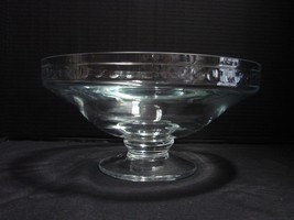  Bombay Glass Large 14 Inch Clear Crystal Bowl Made in Poland - £36.59 GBP