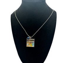 Vintage-Style Map Pendant Necklace With Blue Bead Accent Boston - $12.86