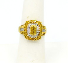 Authenticity Guarantee 
1 ctw 14k Yellow Gold Fancy Yellow And White Diamond ... - £2,400.10 GBP